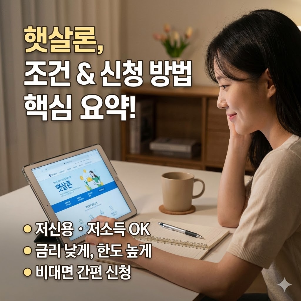 햇살론 대출 조건과 신청 방법