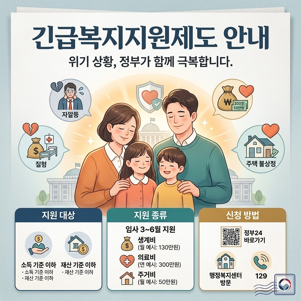 긴급복지 지원금 신청 방법