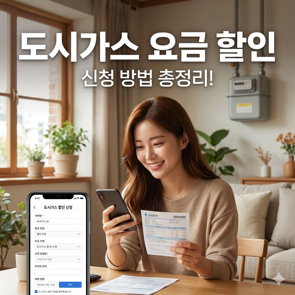 도시가스 요금 할인 신청 방법 정리