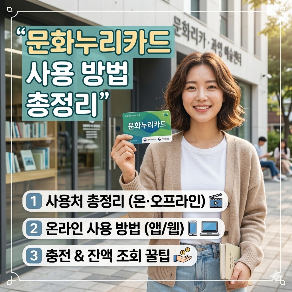 문화누리카드 사용 방법 총정리