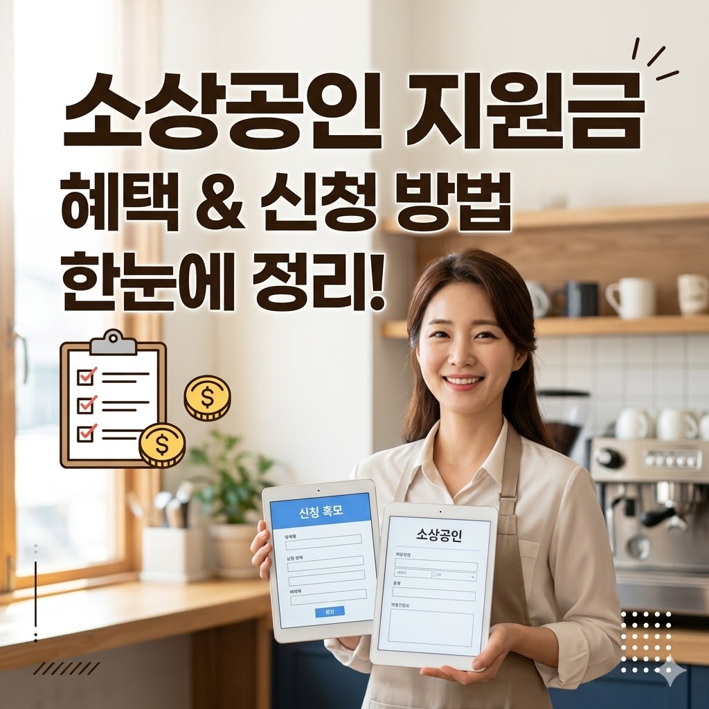 소상공인 지원금 종류와 신청 방법