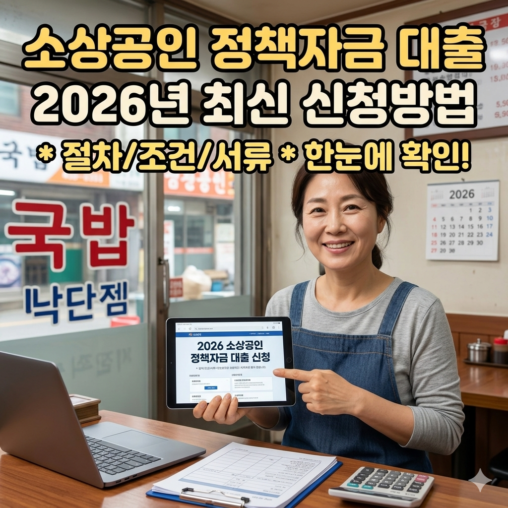 소상공인 정책자금 대출 신청 방법 (2026년 기준)