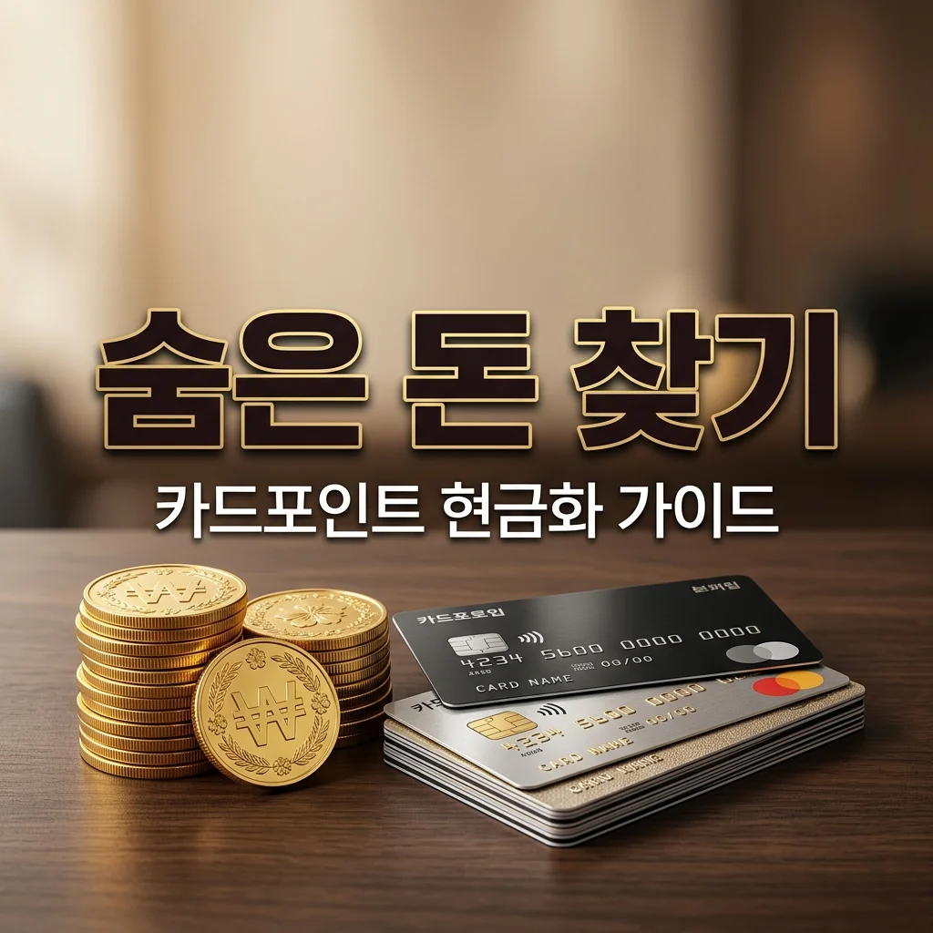 카드포인트 통합조회 시스템 현금화 방법 및 입금 계좌 신청 가이드