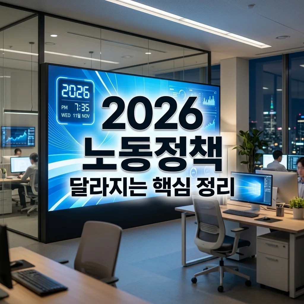 2026년 노동 정책 변화 총정리: 직장인과 사업주가 꼭 알아야 할 핵심 5가지
