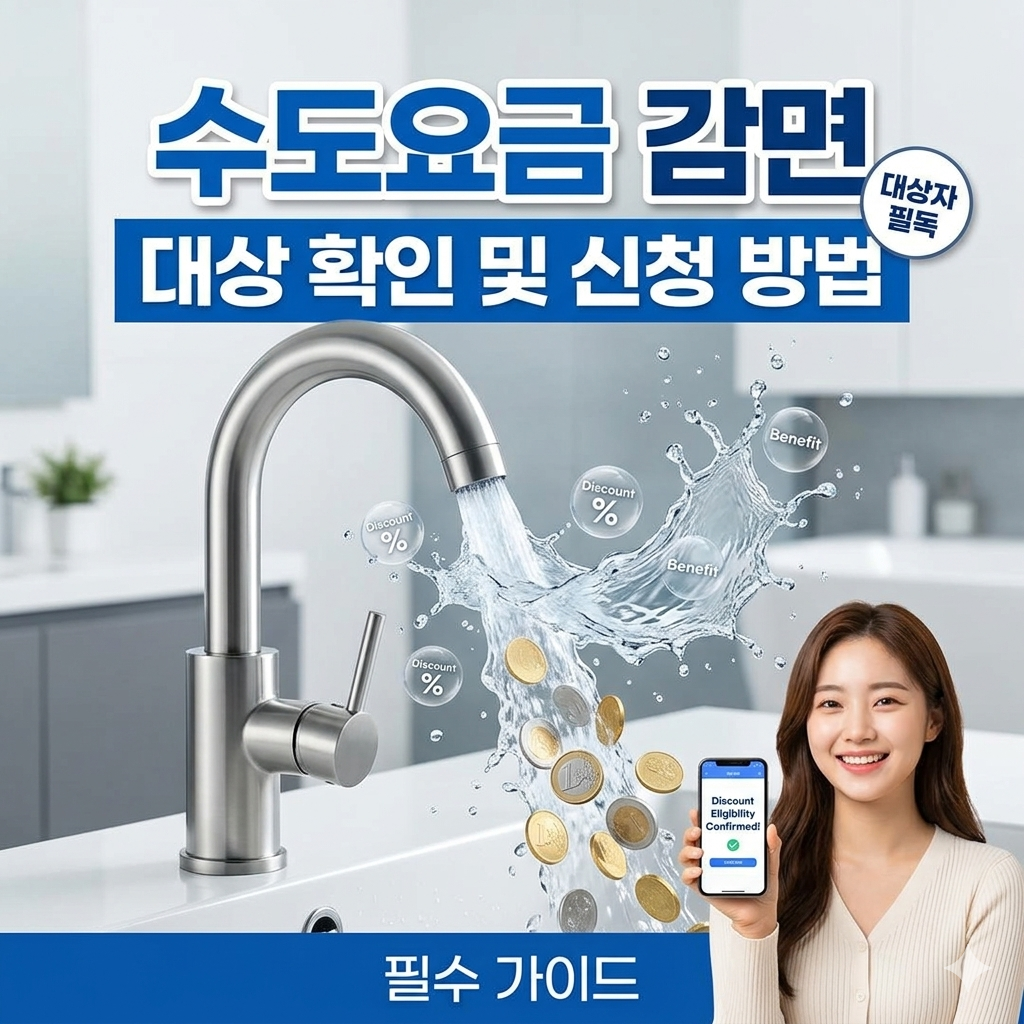 수도요금 감면 신청 방법과 지원 대상