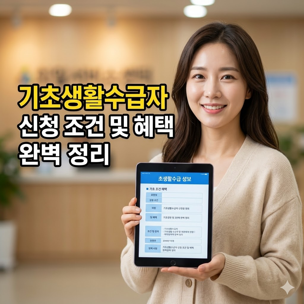 기초생활수급자 신청 조건과 혜택