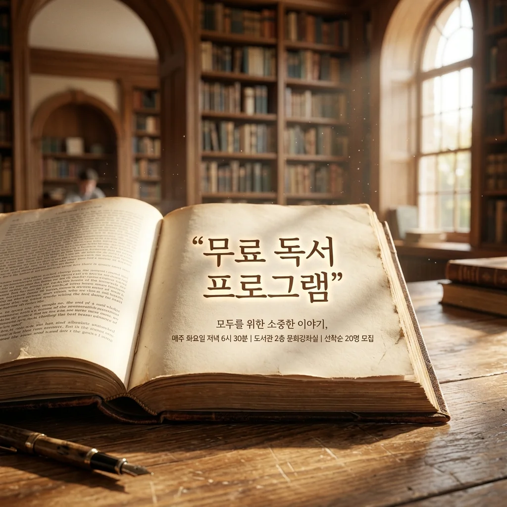 무료 독서 프로그램 참여 방법 및 2026년 신청 혜택 총정리