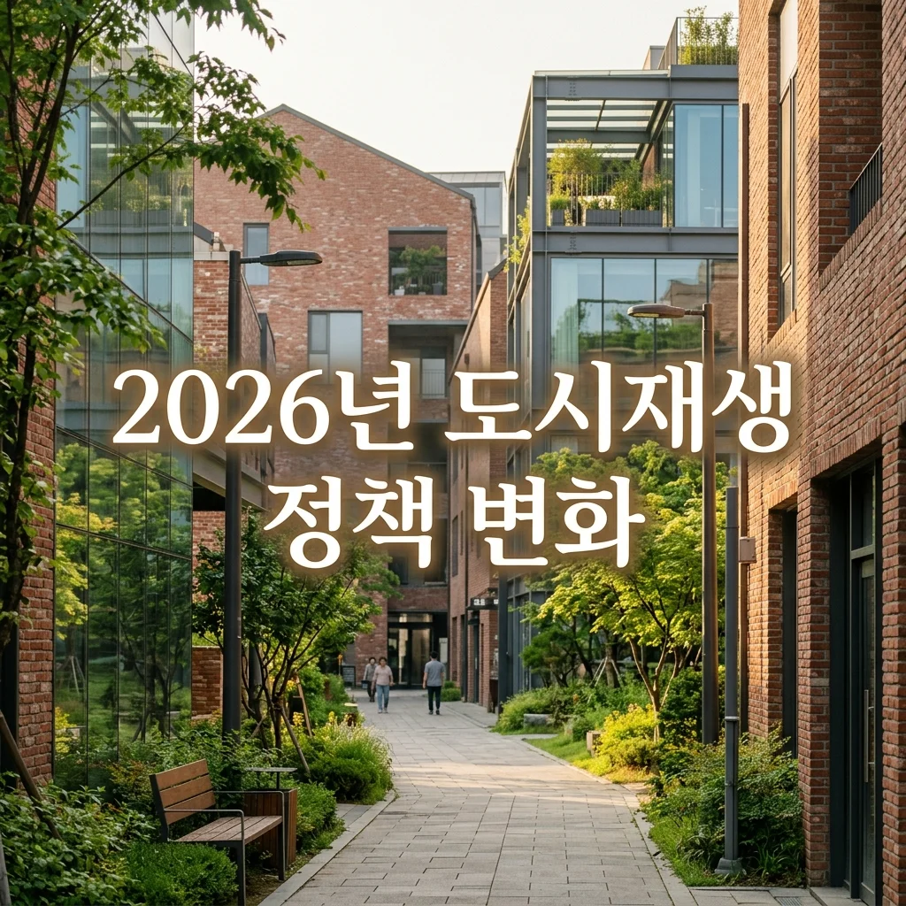 2026년 도시재생 정책 변화 총정리: 재개발보다 ‘생활 밀착형’ 지원 확대