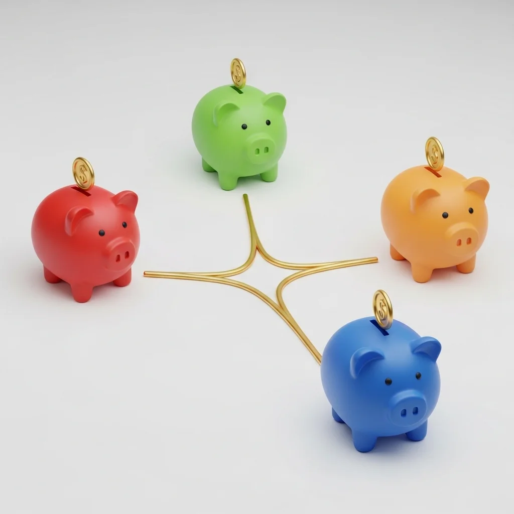 실패 없는 통장 쪼개기, 4개 통장 구성법