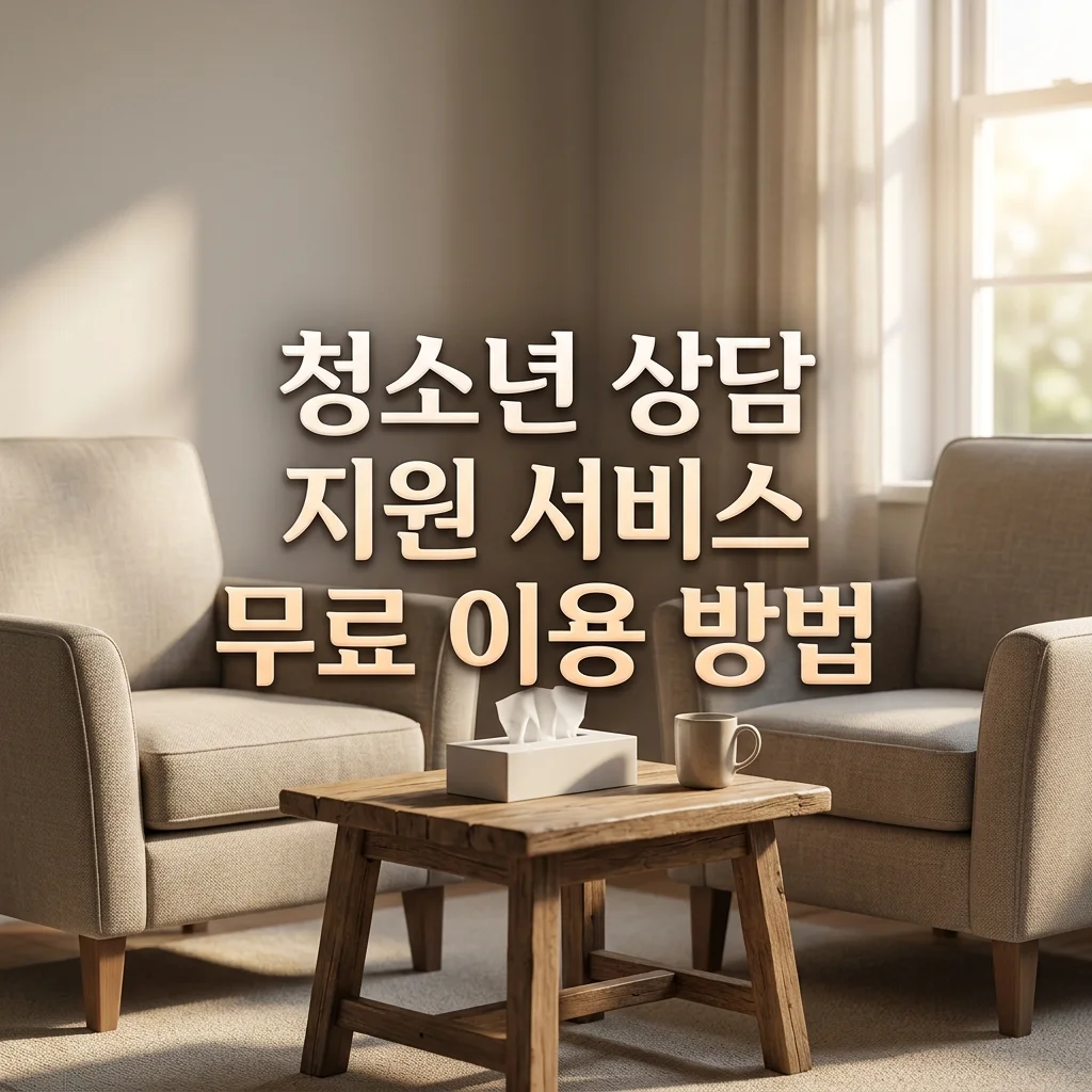 청소년 상담 지원 서비스 무료 이용 방법 및 신청 절차 완벽 정리