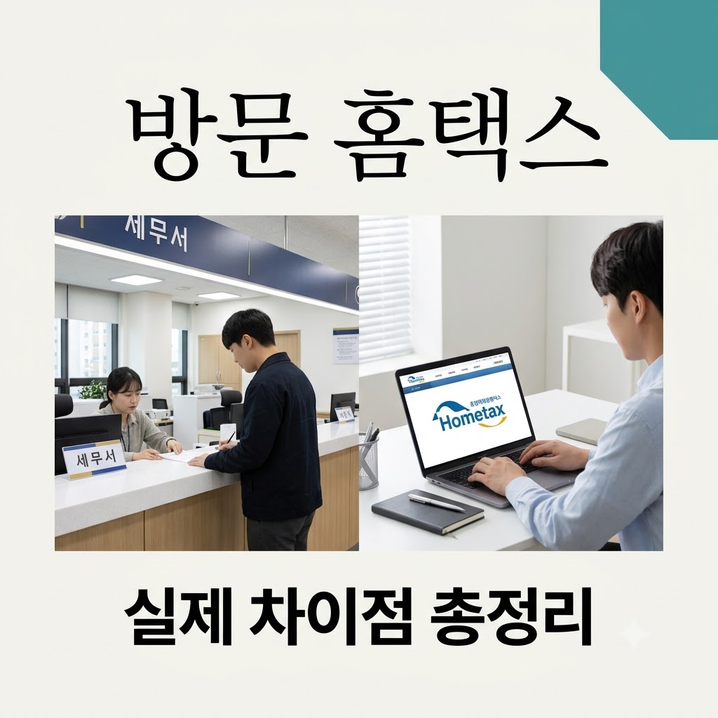 세무서 방문 vs 홈택스 차이 (세금/금융)